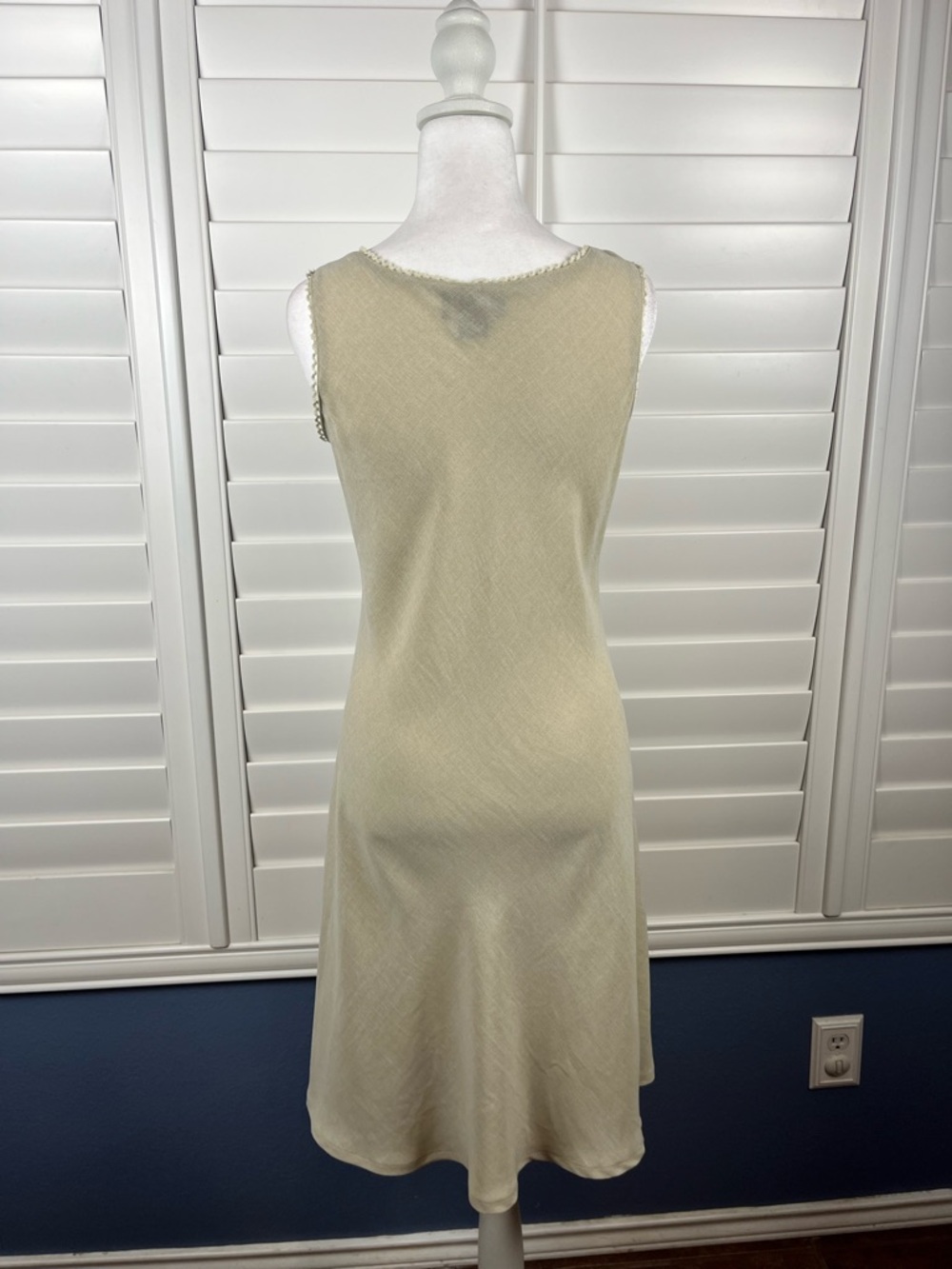 Billard & Hanson cream dress size 4 minimalist 90s Kennedy bias cut romantic - Picture 3 of 7